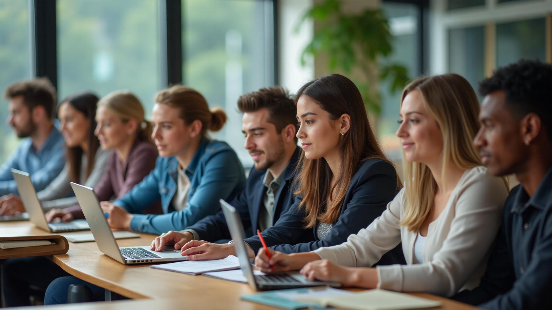 Studenter som studerar
